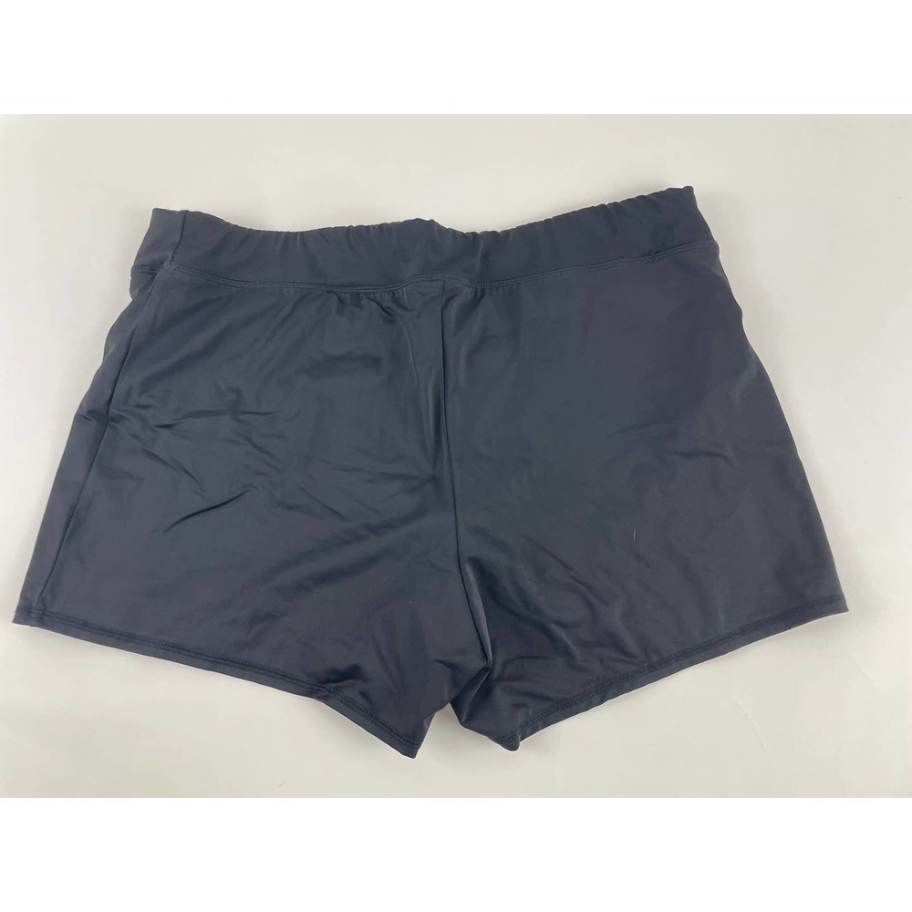 Swimsuits For All Women's Black Chlorine Resistant Banded Swim Short Sz 14 (A36)